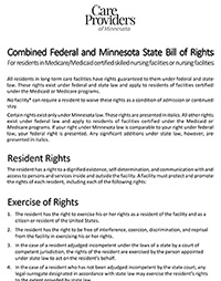Resident Bill of Rights Booklet with Signature Page (SNF/NF)